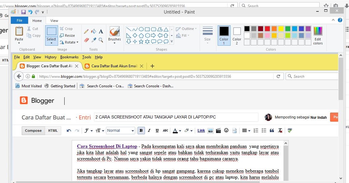 2 CARA MUDAH SCREENSHOOT ATAU TANGKAP LAYAR DI LAPTOP/PC - Cara Daftar