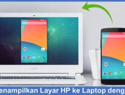 layar hp ke laptop Layar menampilkan komputer mirroring