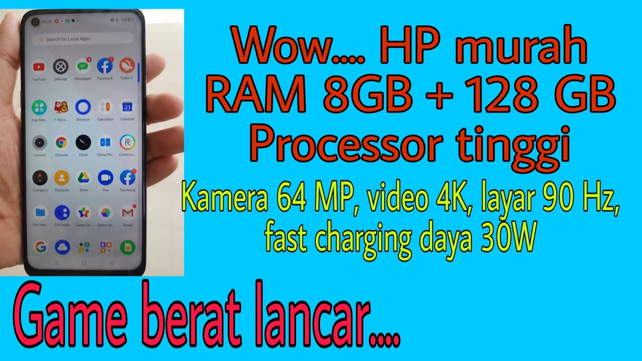 HP Murah spek dewa Ram 8GB+128GB kamera 64 MP - YouTube